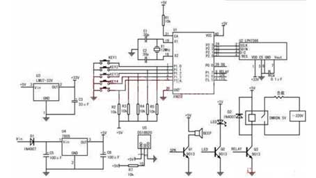 Digital display thermostat circuit diagram design