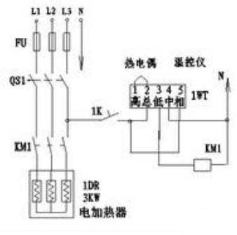 Electric heater temperature control control wiring diagram