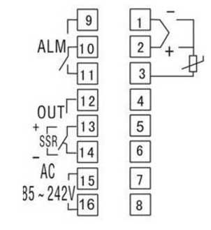 Temperature controller wiring method