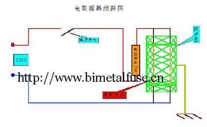 Circuit diagram of heater temperature control switch