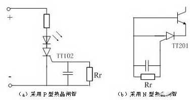 Circuito de protección contra sobrecalentamiento de tiristores térmicos tipo P