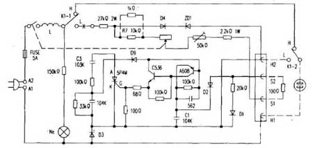Circuito controlador de temperatura de manta eléctrica de ajuste continuo
