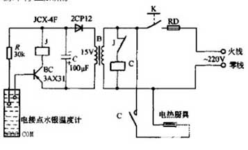 Diagrama de circuito simple del termostato electrónico lm358