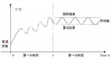 Tiempo y curva de temperatura del rotor bloqueado