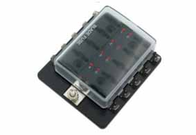 10-way mini, micro fuse box with light 