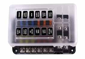 caja de fusibles multifuncional de 1 entrada y 12 salidas