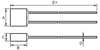 Square thermal fuse size
