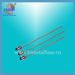 Single-ended glass sealed thermistor